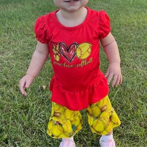 Softball babygirl boutique outfit